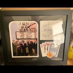 Ratpack Framed photo and signatures
